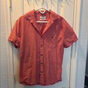 Express Men's Coral Casual Button Down Shirt